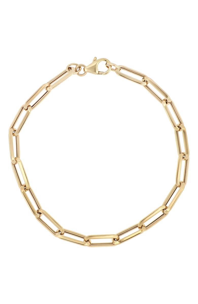 Bony Levy 14K Gold Oval Link Bracelet, Main, color, 