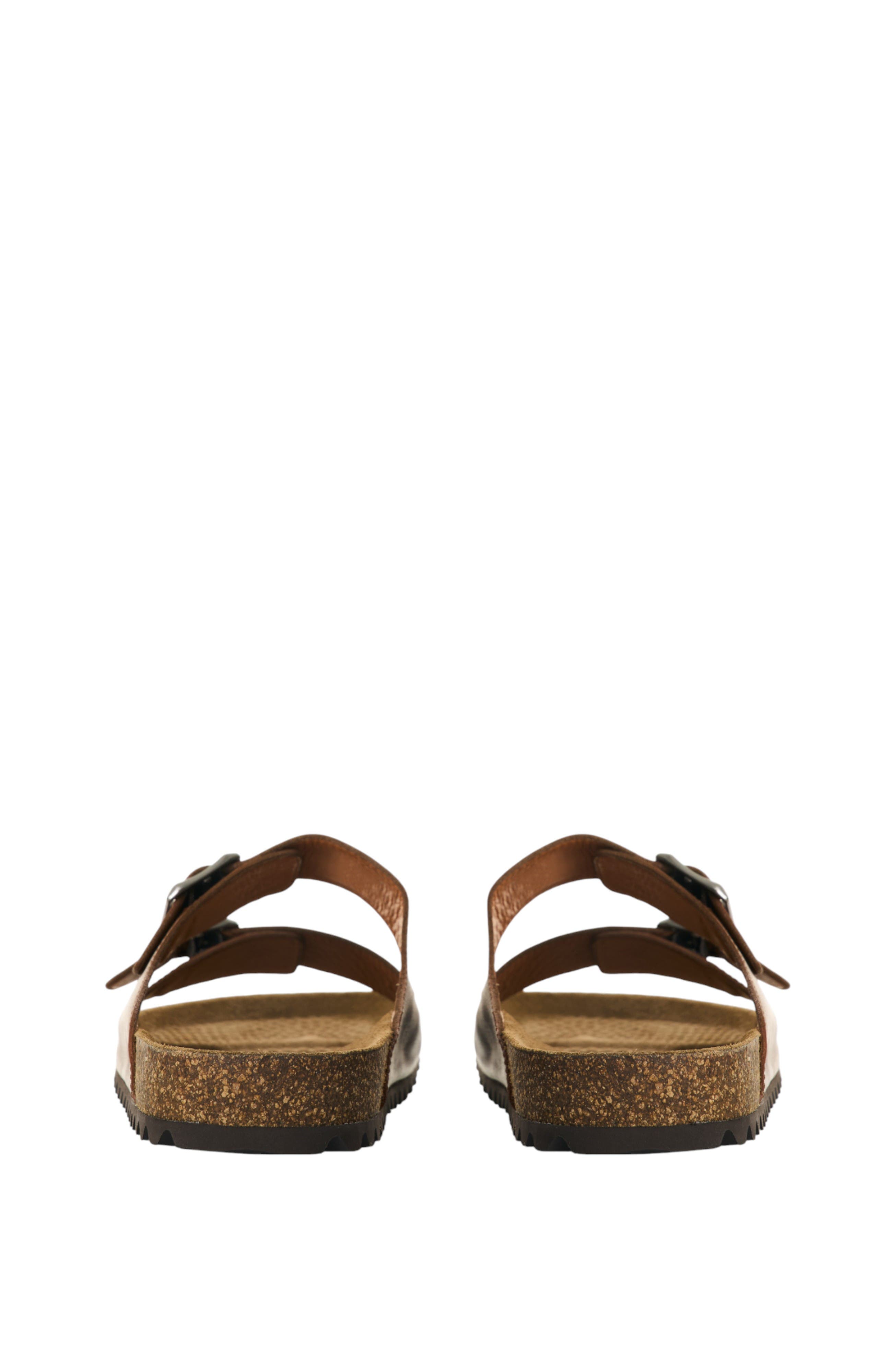 Velez Genuine Leather Sandals with Double Buckle, Alternate, color, Honey