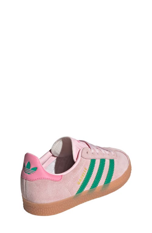 Adidas Originals Gazelle Comfort Closure Elastic Lace Shoes Kids In Pink