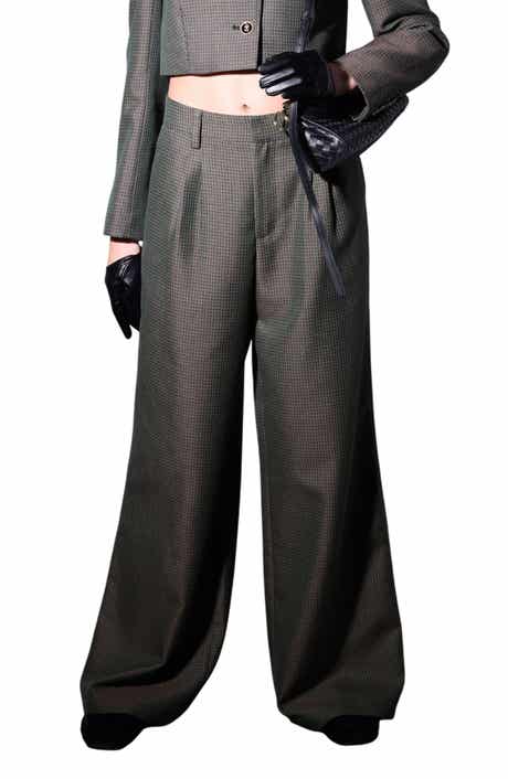 Malcam Check Wide Leg Pants