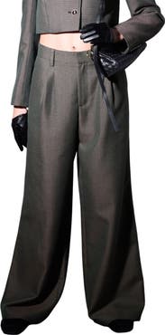 Walter Baker Malcam Check Wide Leg Pants
