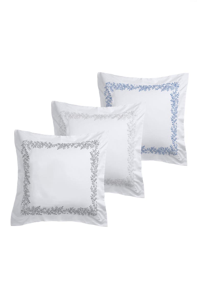600 Thread Count Cotton Floral Pillow Shams - Set of 2, Alternate, color, WHITE