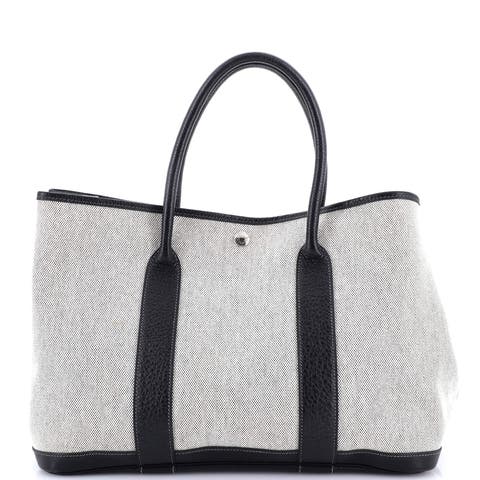 Garden Party Tote Toile and Leather 36