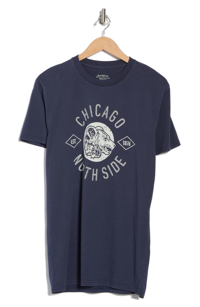 American Needle Chicago Cubs North Side Graphic T-Shirt, Alternate, color, Navy Pigment
