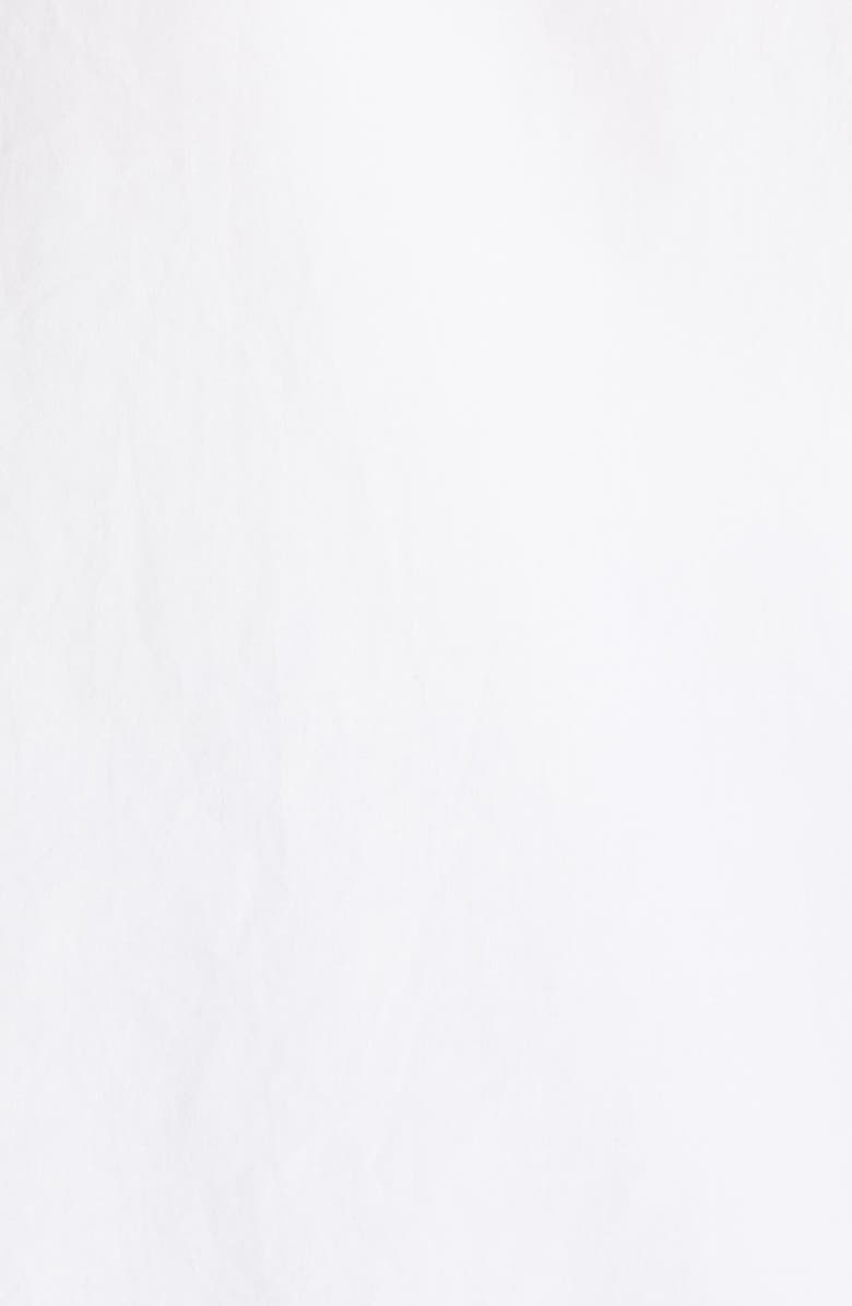 Ganni Ruffle Organic Cotton Poplin Blouse, Alternate, color, 