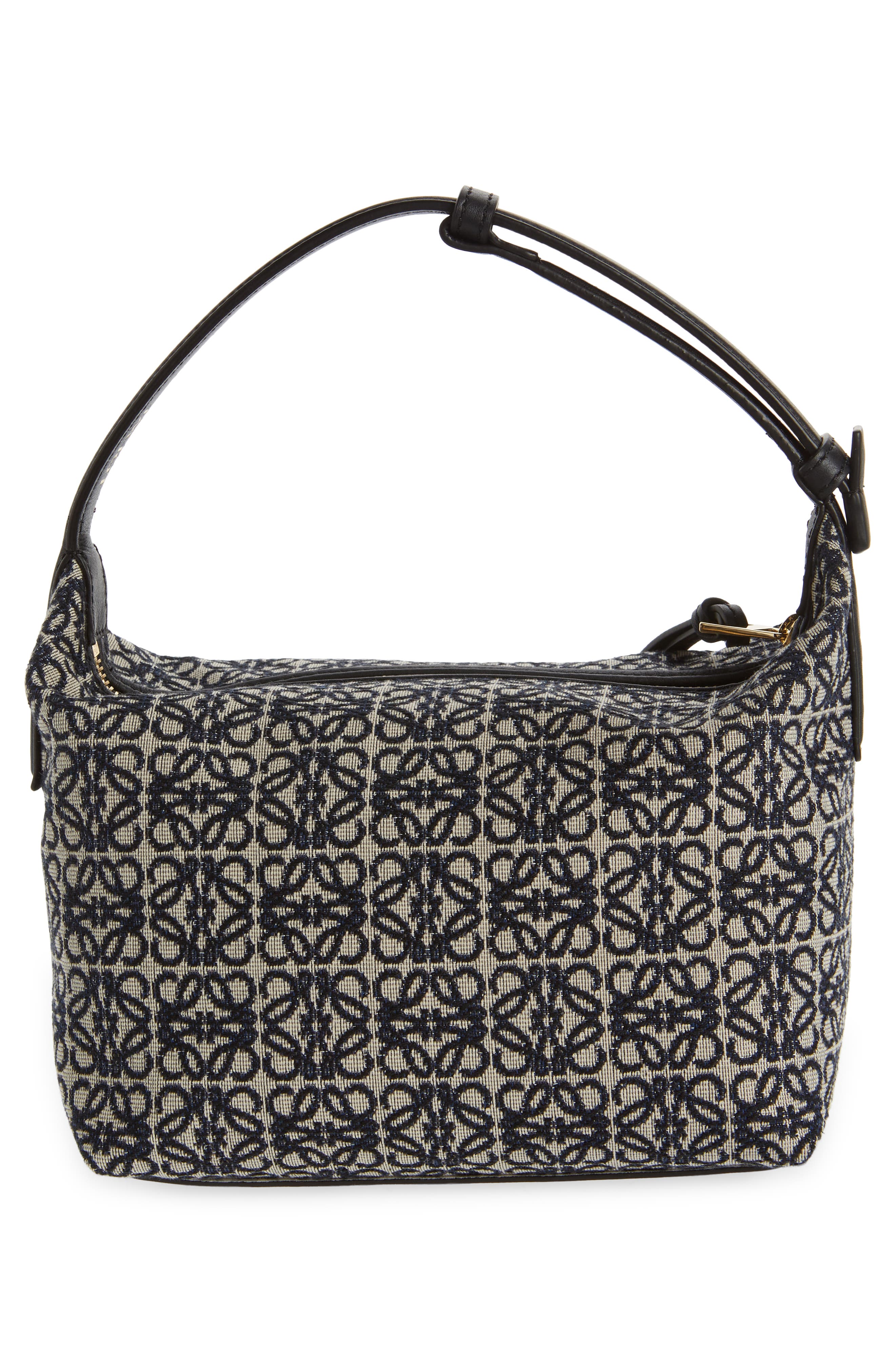 Loewe Small Cubi Anagram Canvas Hobo, Alternate, color, 