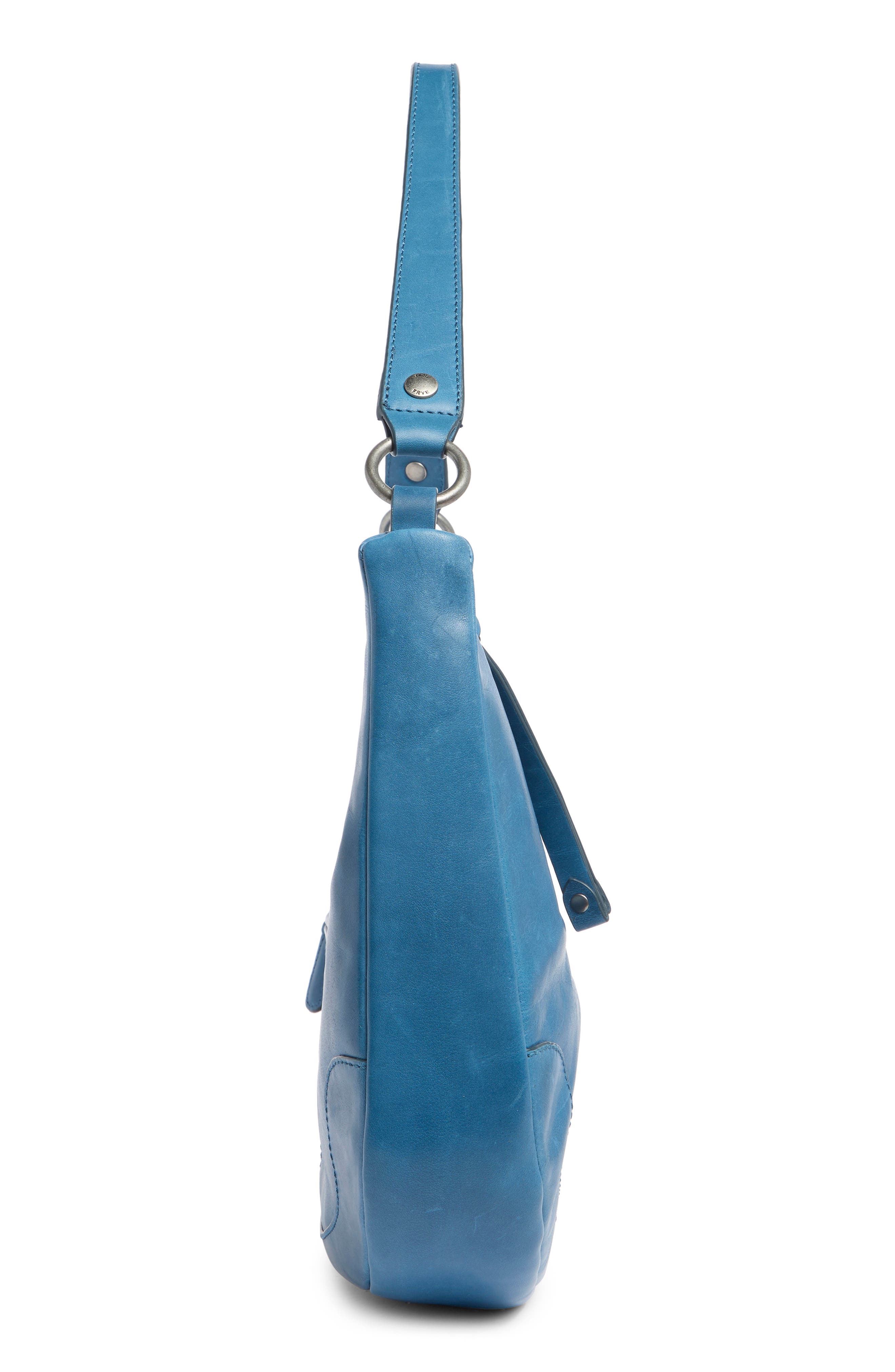 Melissa Crescent Leather Hobo, Alternate, color, INK