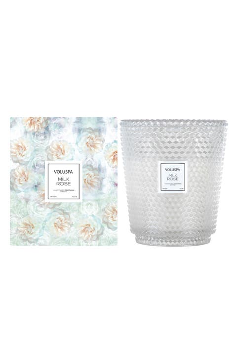 Milk Rose Hearth 5-Wick Glass Candle