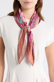 NORDSTROM RACK Pleated Satin Scarf