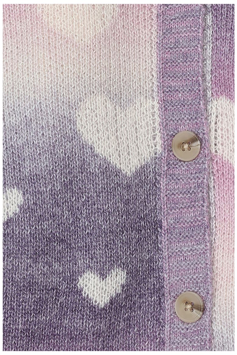 Kids' Ombré Heart Cardigan, Alternate, color, IRIS