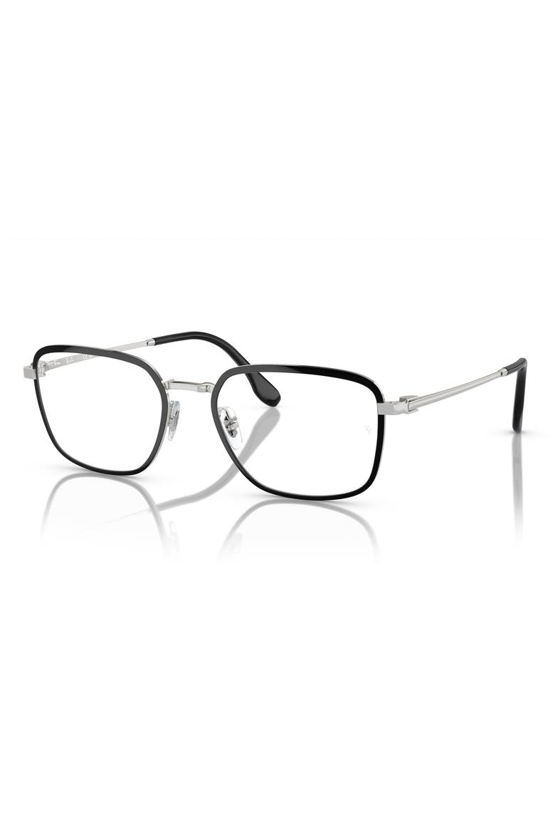 55mm Pillow Optical Glasses, Alternate, color, BLACK