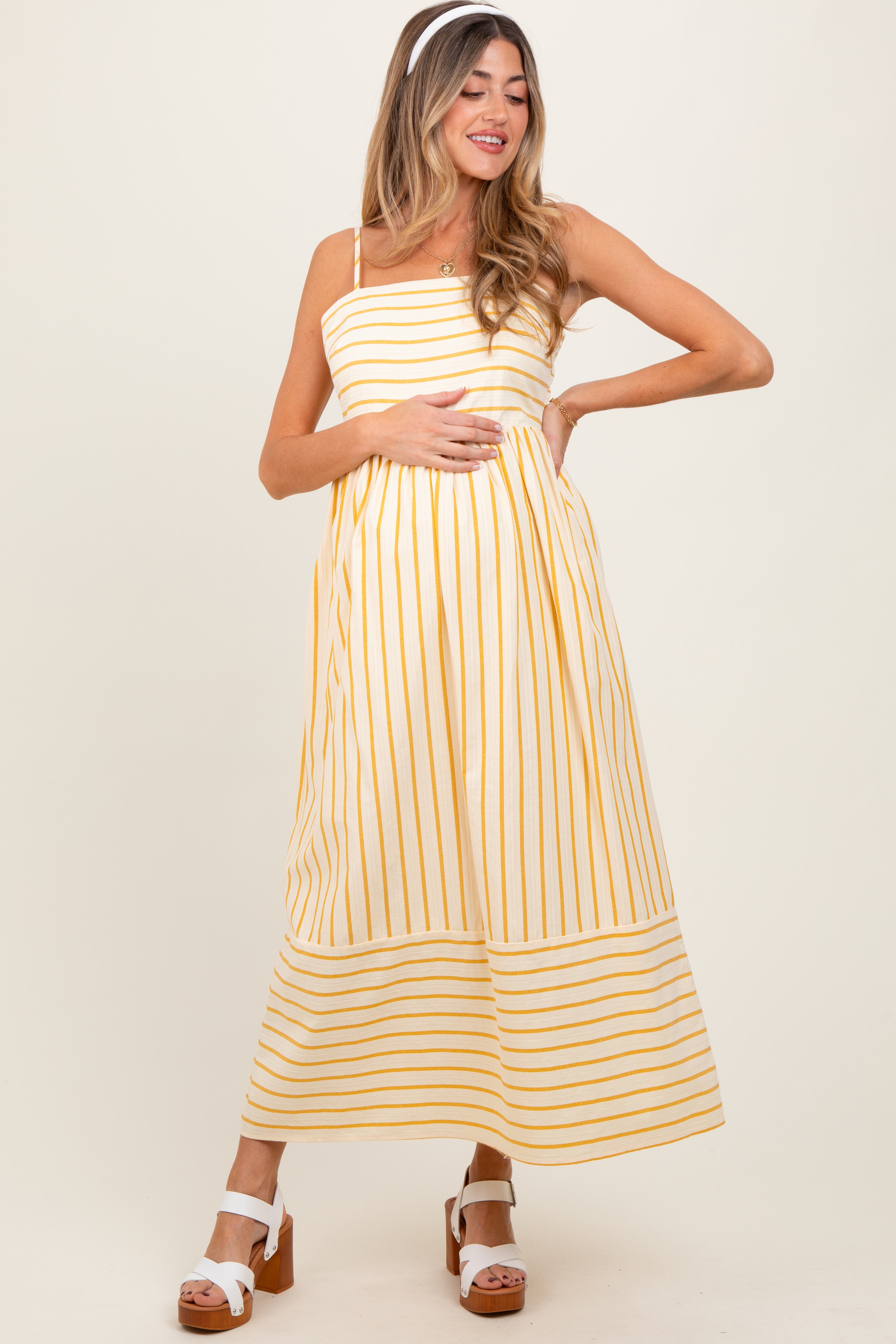 Striped Sleeveless Maxi Dress - image 2
