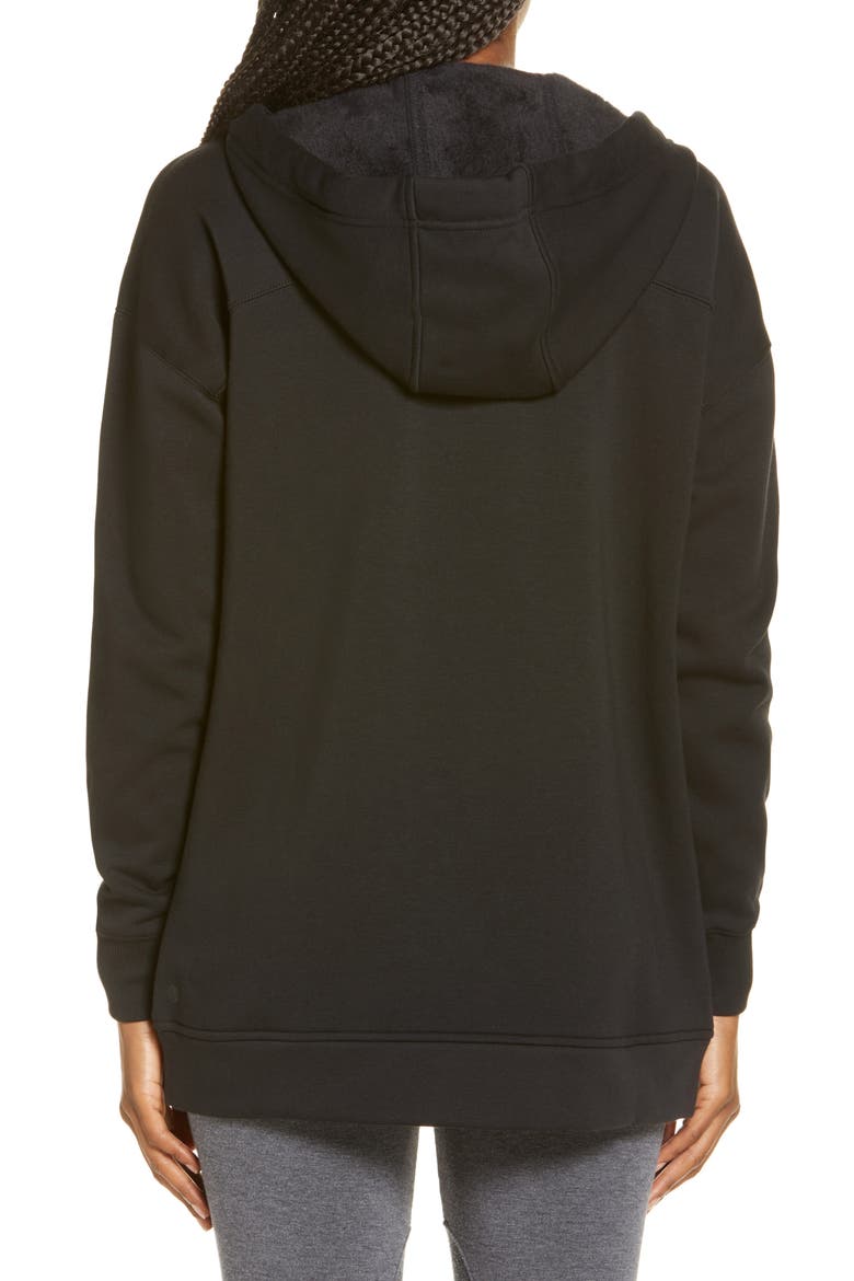 Amazing Long Full Zip Hoodie, Alternate, color, BLACK