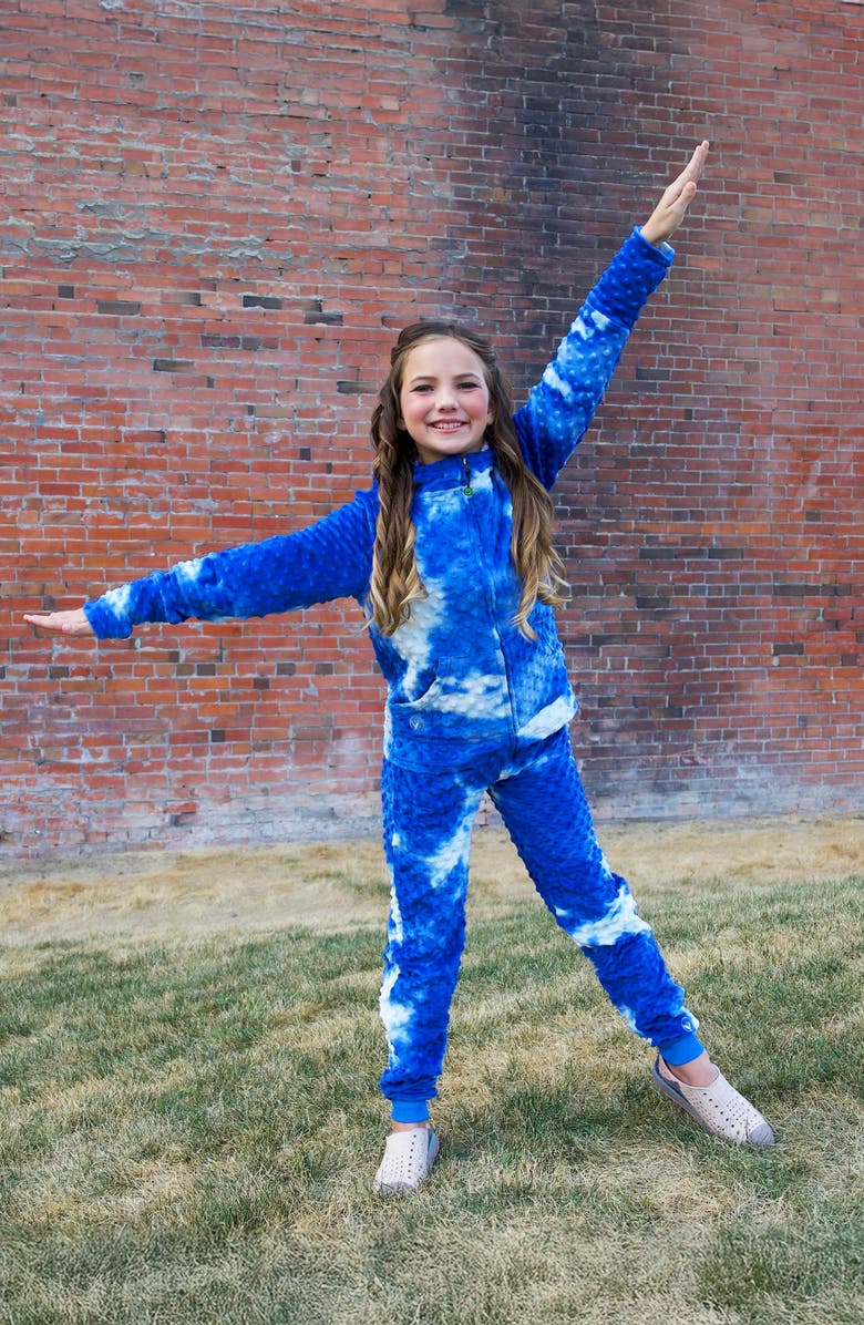Limeapple Minky Bubble Jogger Pants, Alternate, color, Blue Tie Dye