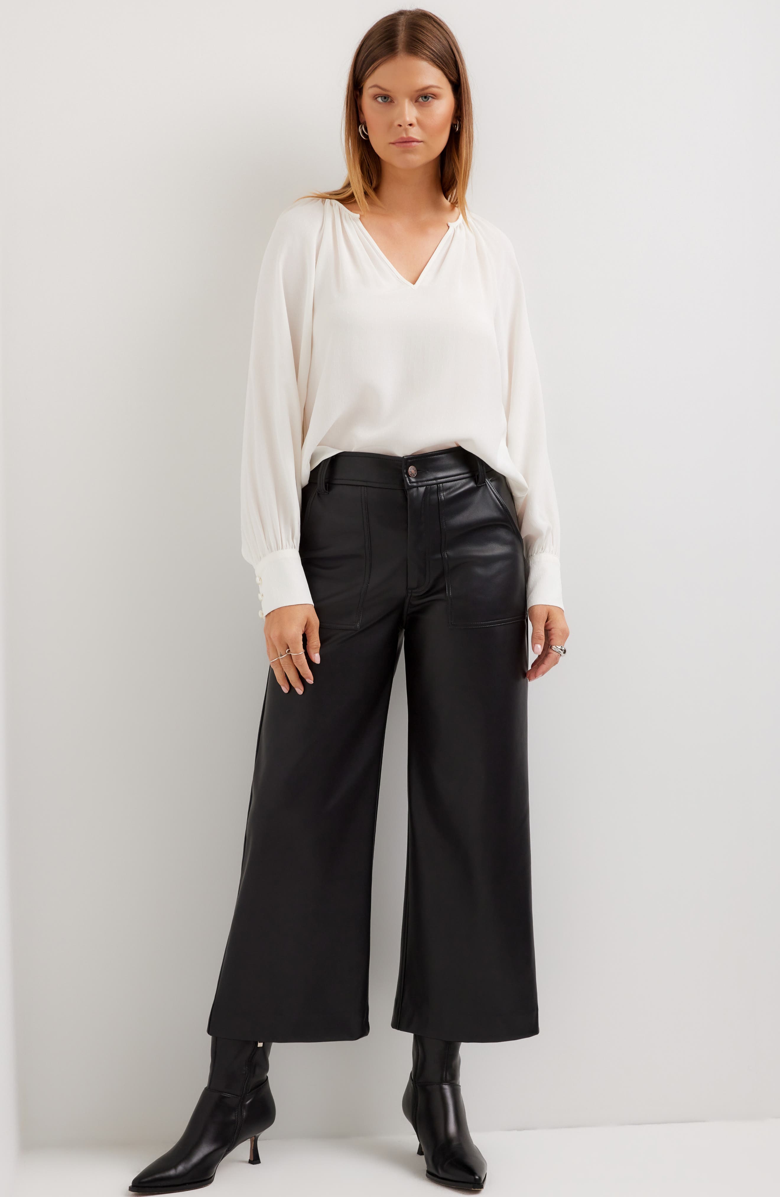 FIFTEEN TWENTY Nica Dot Jacquard Peasant Top (Women) | Nordstrom