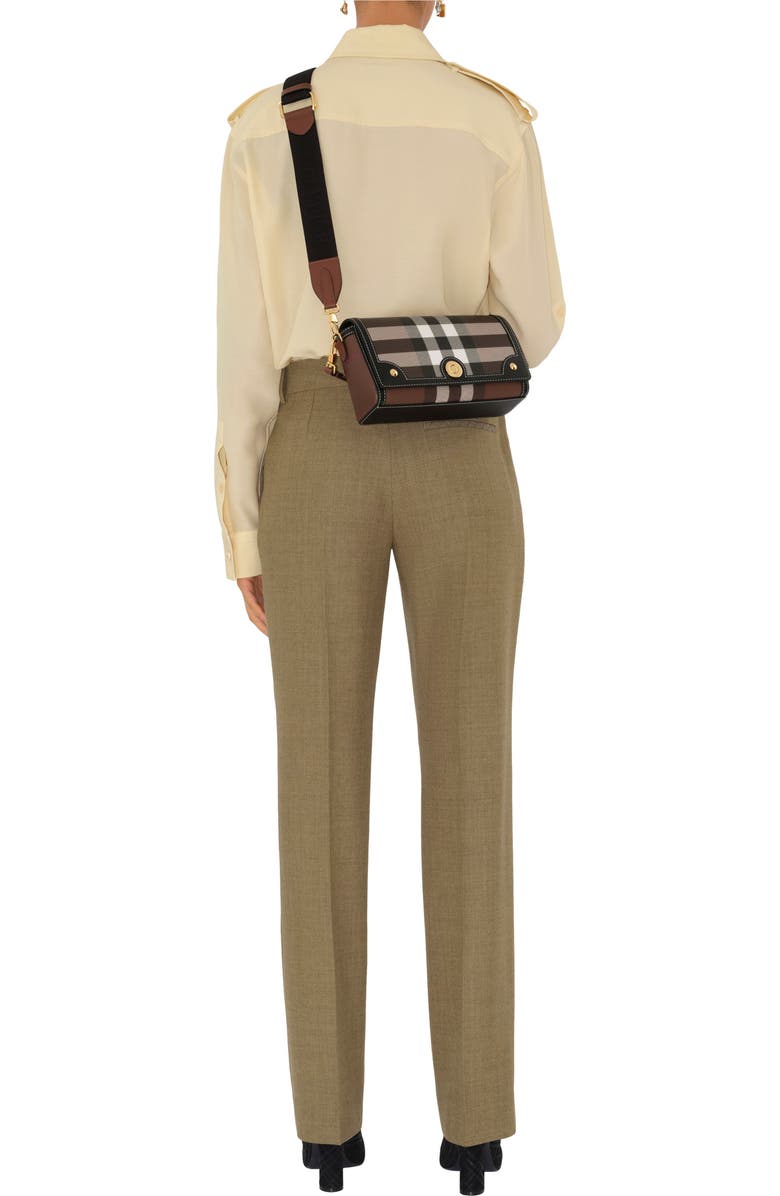 Burberry Top Handle Note Bag, Alternate, color, Dark Birch Brown