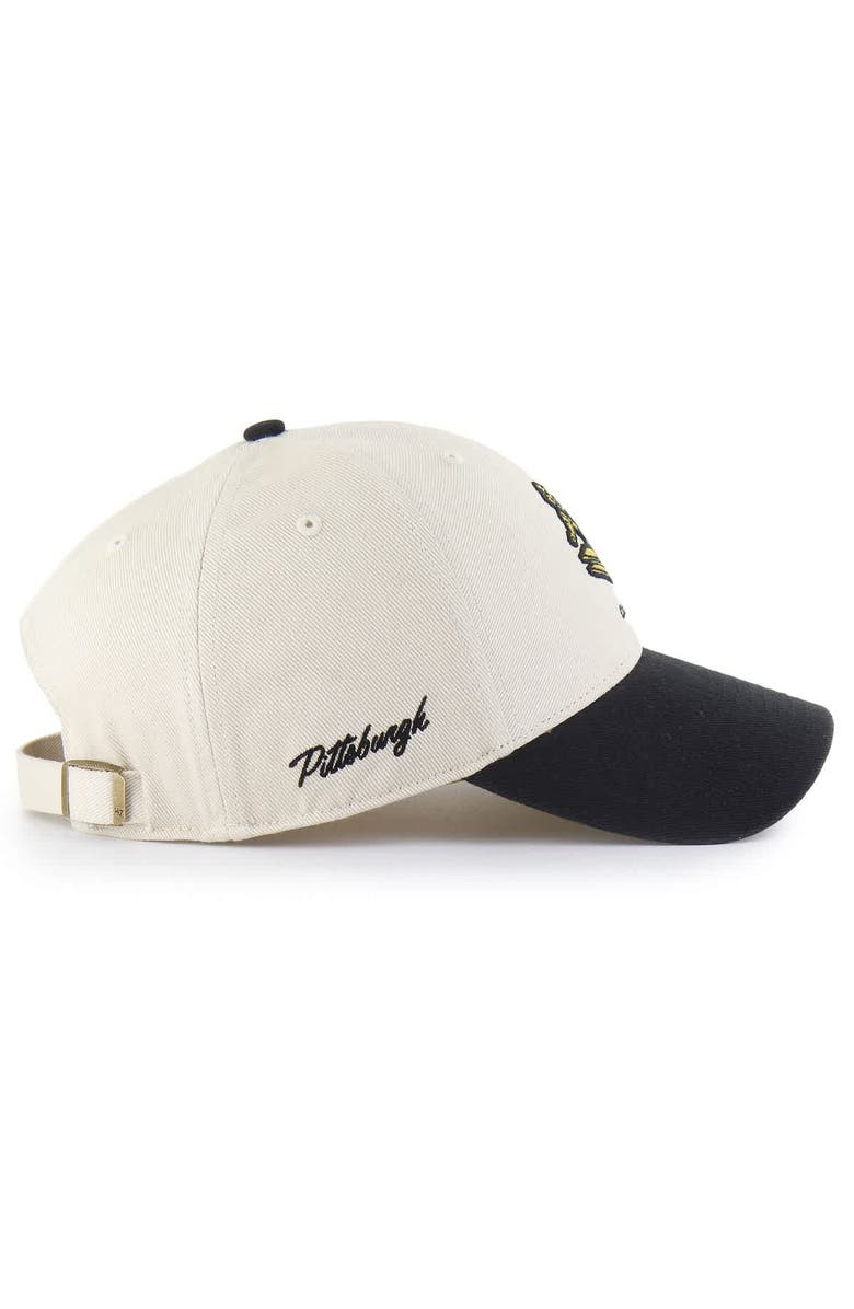 '47 Men's '47 Cream/Black Pittsburgh Steelers Fairfield MVP Throwback Adjustable Hat, Alternate, color, Cream