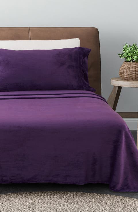 Solid Plush Velour Sheet Set
