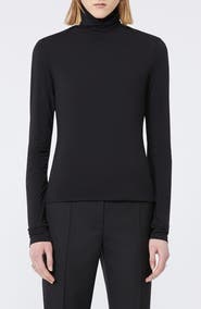 SPORTMAX Stone Scrunch Neck Stretch Jersey Top