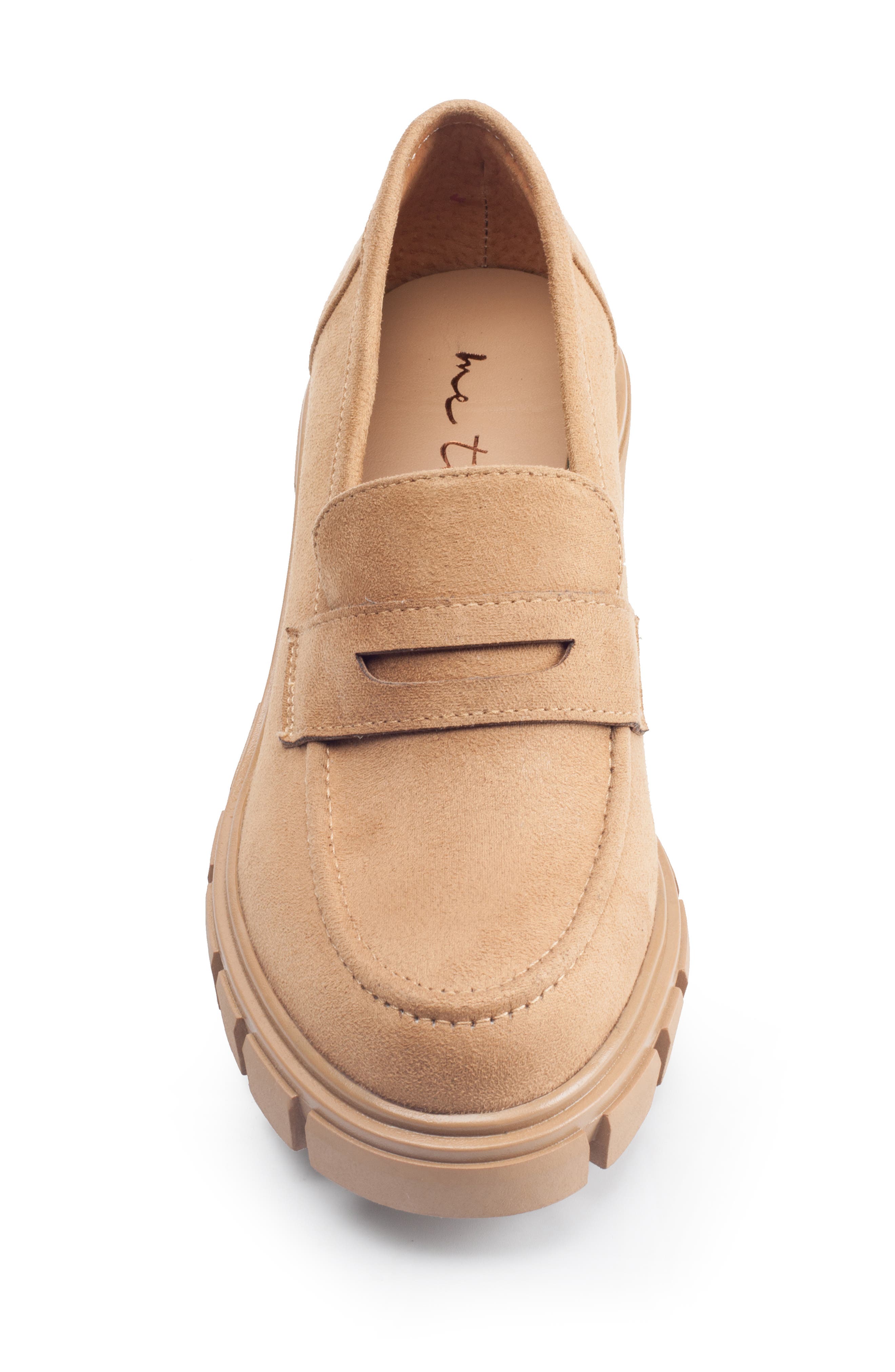 Blaze Lug Sole Penny Loafer, Alternate, color, TAN MICROSUEDE