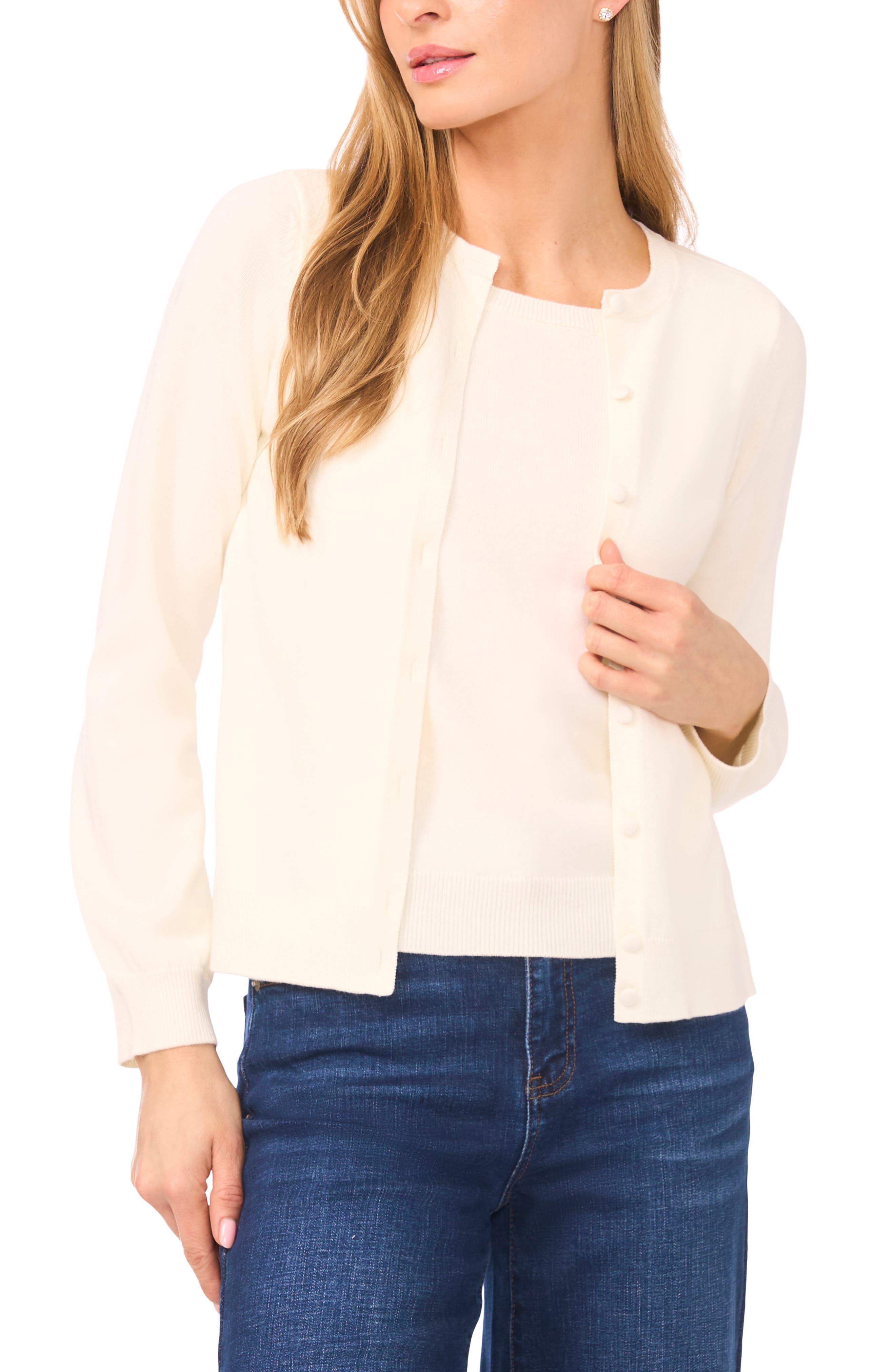 Attached Tank Cardigan Sweater - image 5