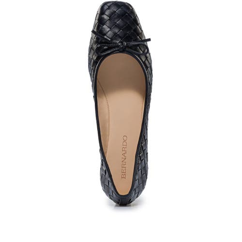 Shop Bernardo Footwear Gwynn Woven Ballet Flat In Black