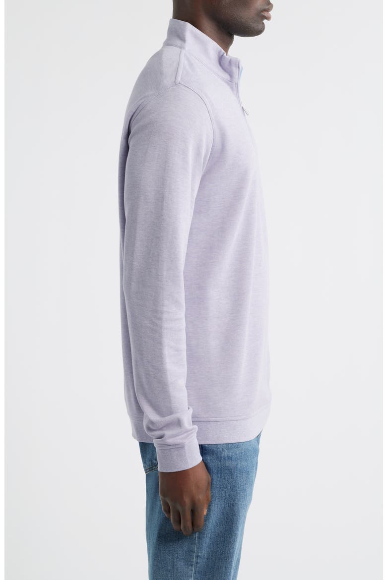 Comfort Interlock Quarter Zip Pullover, Alternate, color, LIGHT VIOLET