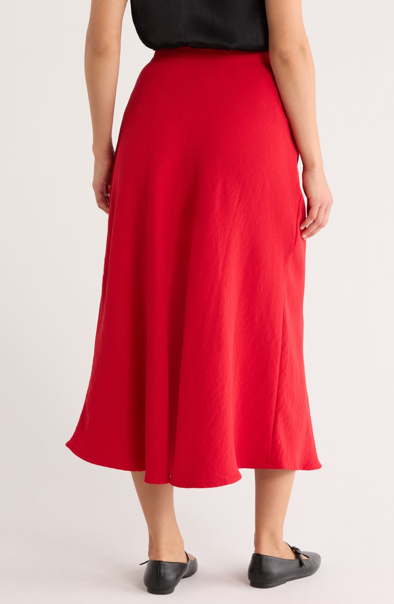 Marine Layer Natalia Midi Circle Skirt, Alternate, color, Cherry Red