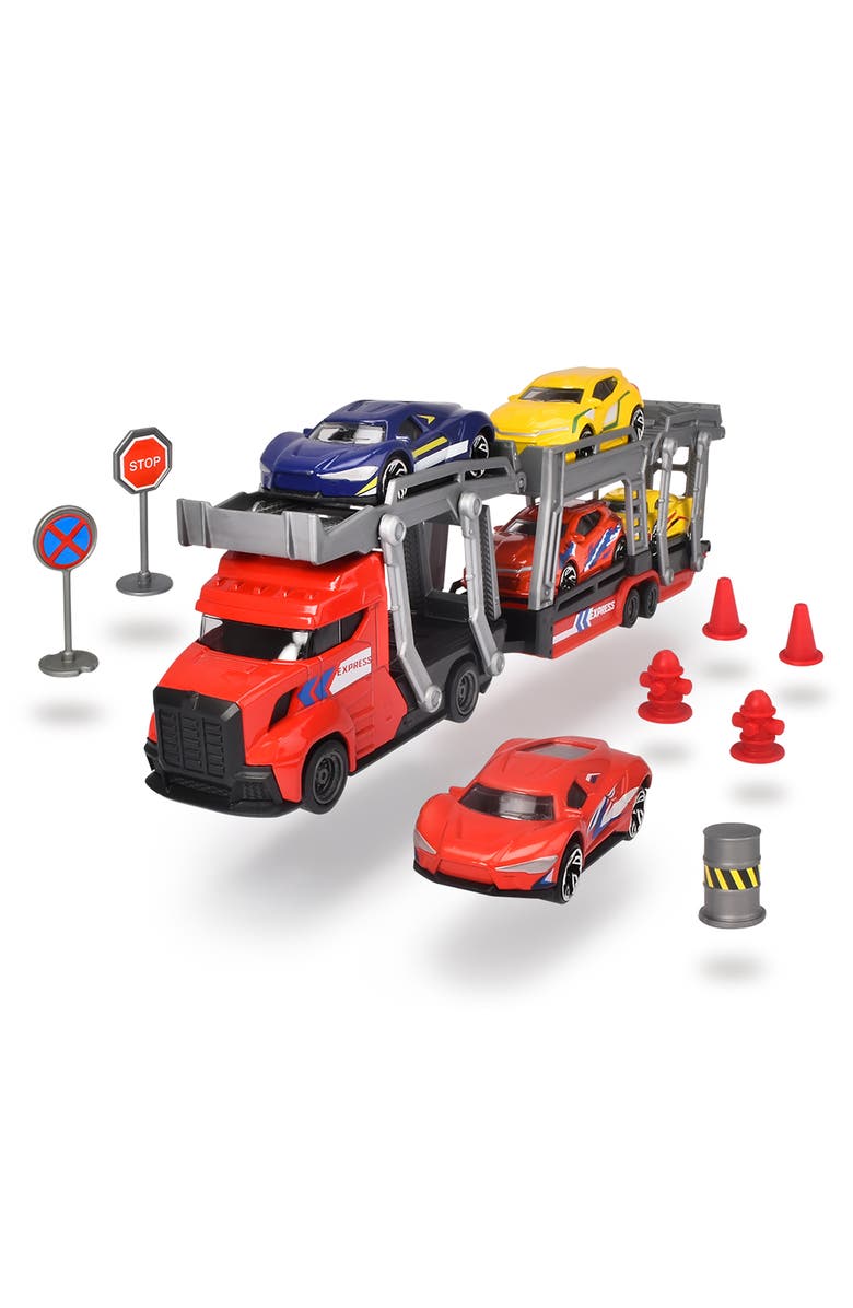Dickie Toys HK Ltd Transporter Set With 5 Diecast Cars, Alternate, color, 
