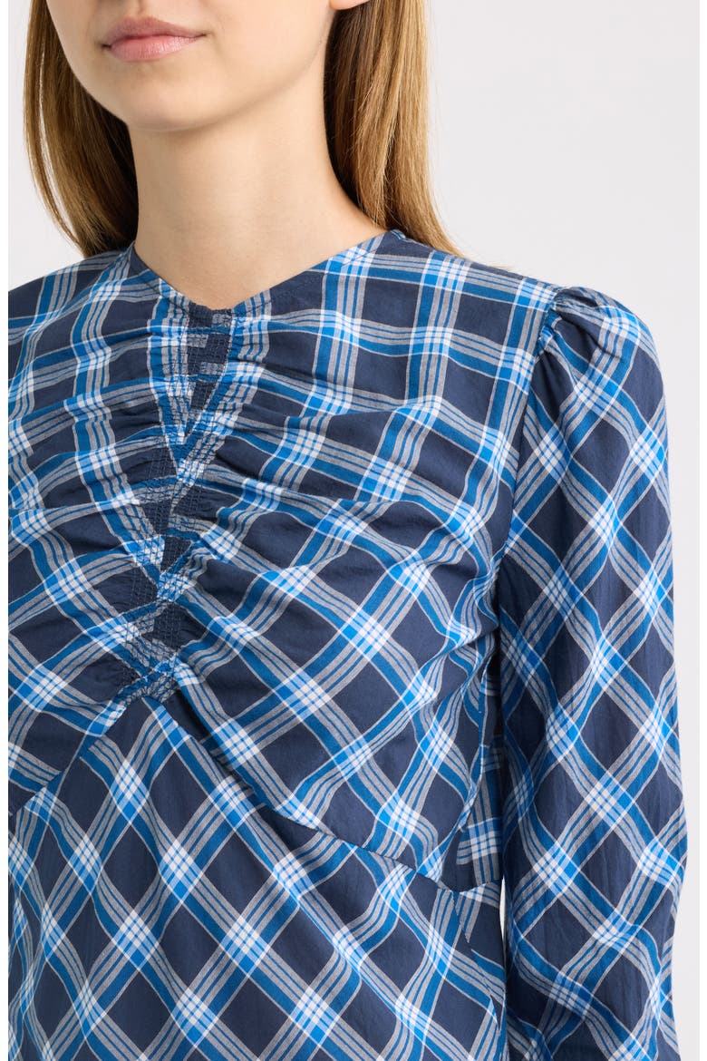 Begonia Plaid Organic Cotton Maxi Dress, Alternate, color, VALMONT PLAID