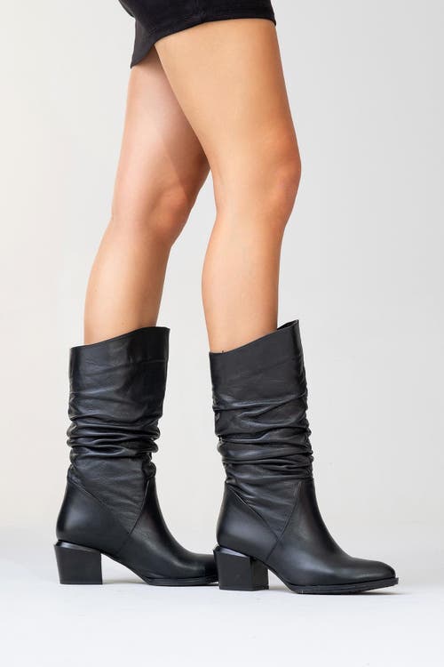 Forever & Always Shoes Soule Leather Boot In Black