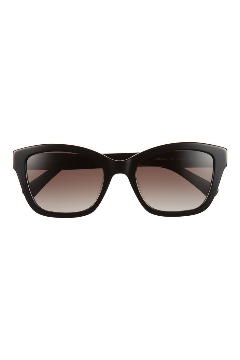 Heritage Gradient Square Sunglasses, Main, color, BLACK