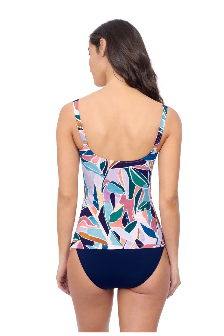 Aura Square Neck D Cup Tankini, Alternate, color, MULTI