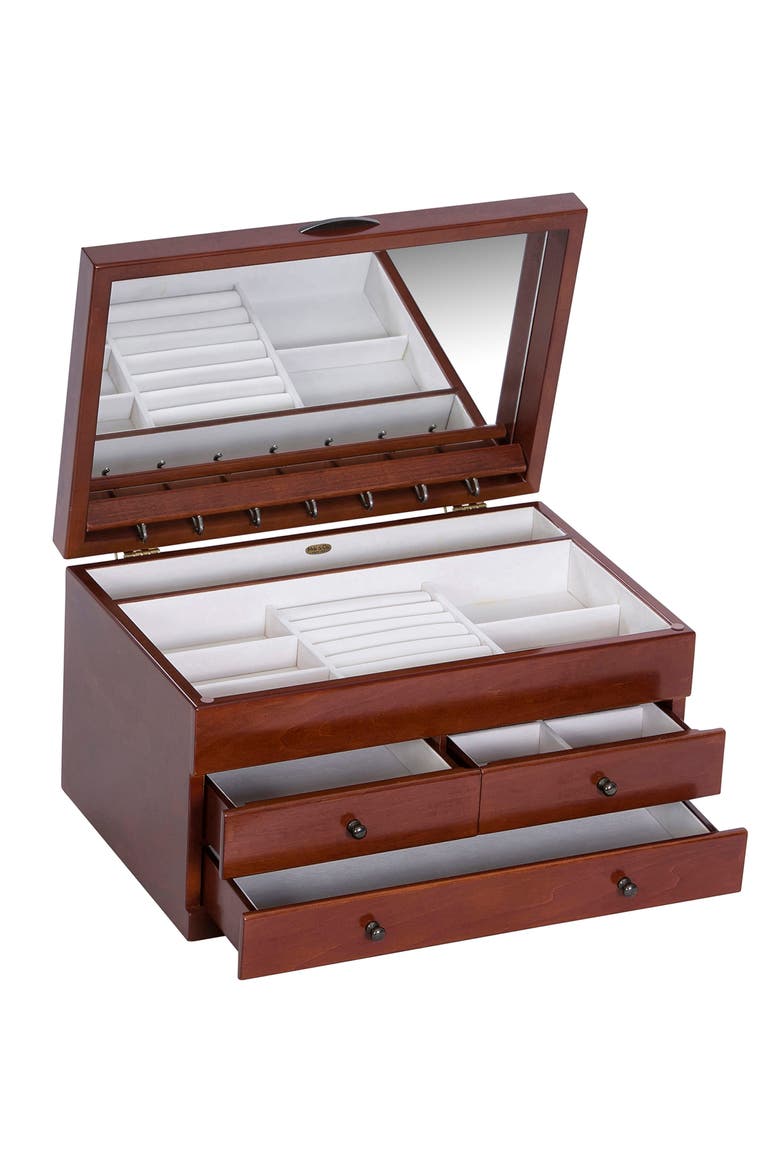 Mele & Co. Fairhaven Wooden Jewelry Box, Alternate, color, BROWN