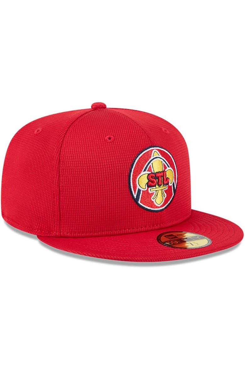 Men's New Era Red St. Louis Cardinals City Connect Batting Practice 59FIFTY Fitted Hat, Alternate, color, Red