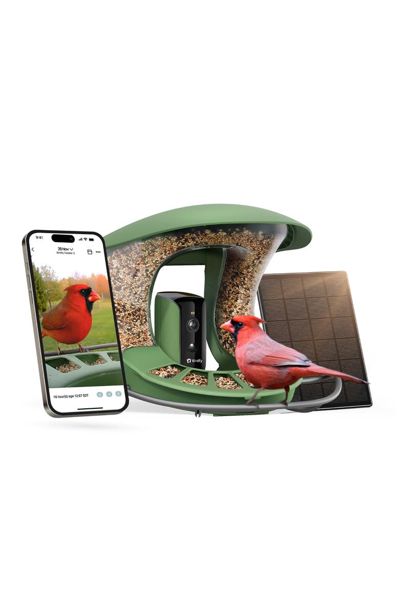 Feeder 2 Lite Smart Solar Bird Feeder, Alternate, color, GREEN