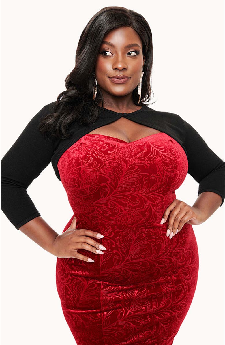 Unique Vintage Plus Size 1960s Bolero Sweater, Main, color,