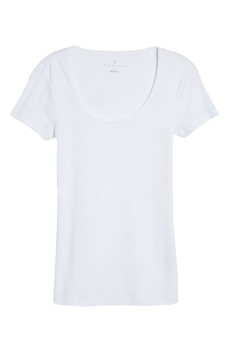 Caslon<sup>®</sup> Short Sleeve Scoop Neck Tee, Alternate, color, 