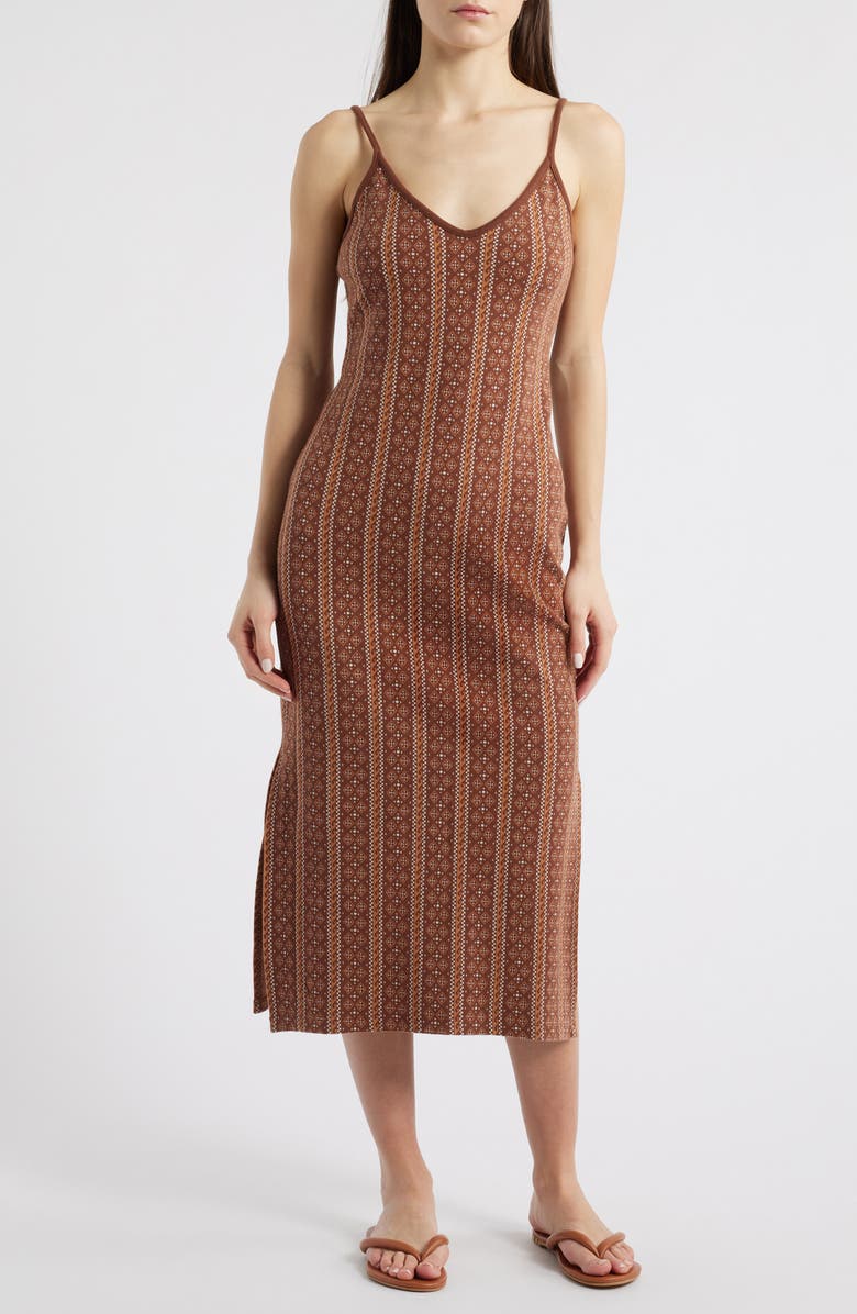 Rip Curl San Carlos Jacquard Stripe Midi Dress, Main, color,