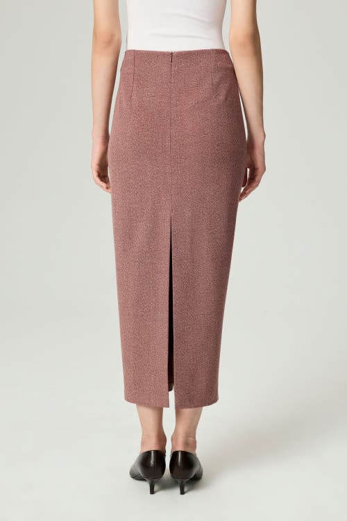 Nocturne Slit Detail Tailored Maxi Skirt In Burgundy