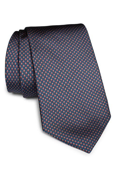 Hawarden Neat Print Silk Tie
