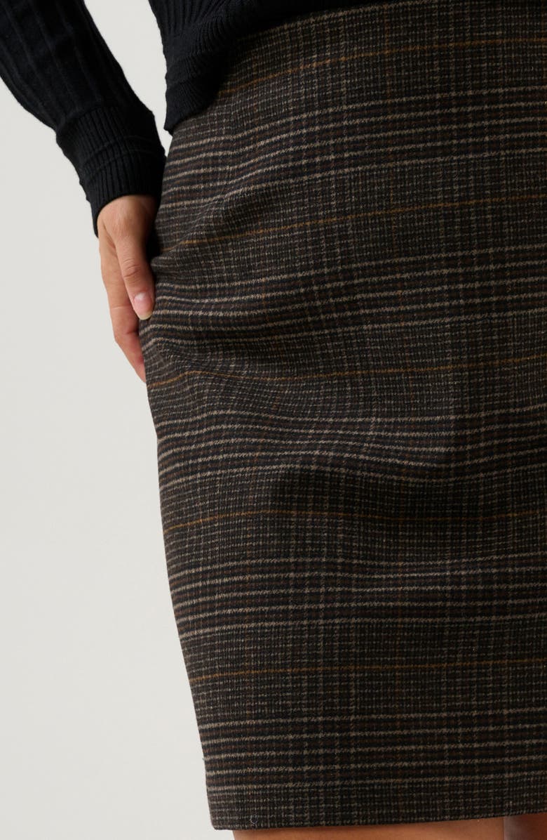 Estelle Noel Check Skirt, Alternate, color, Chocolate Box