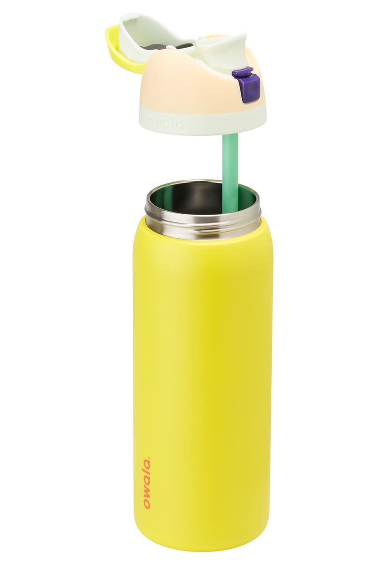 32oz. FreeSip Stainless Steel Water Bottle, Alternate, color, LEMON LIMEADE