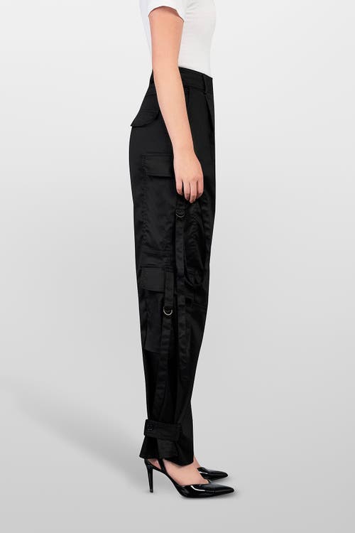Laura Aparicio Maxi Cargo Pocket Pants In Black