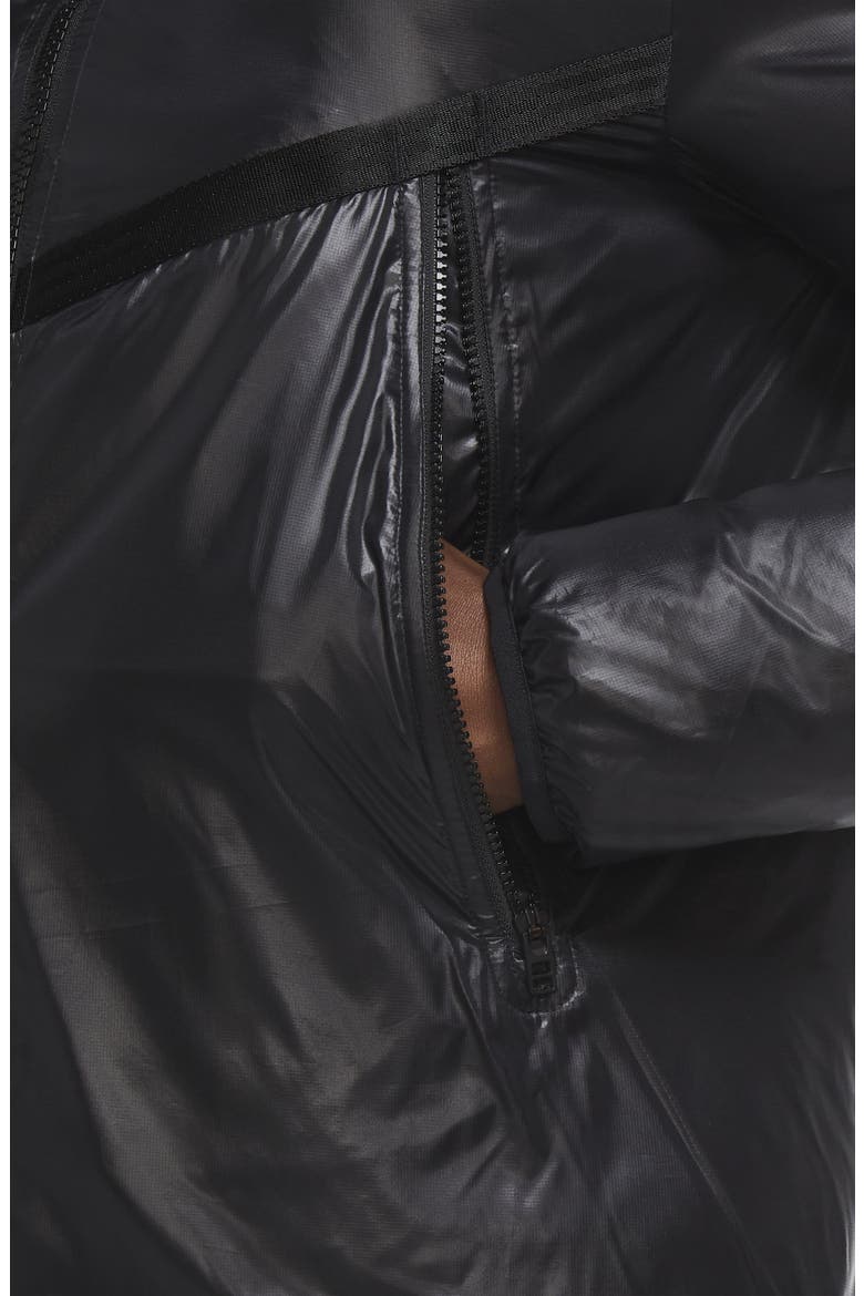 Sportswear Windrunner Repel Hooded Puffer Jacket, Alternate, color, BLACK/ WHITE/ BLACK/ BLACK
