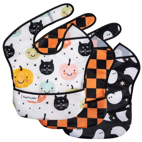 Mess-Proof and Waterproof Baby Food  BPA-Free Bib w/Adjustable Closure 3pc - Solids