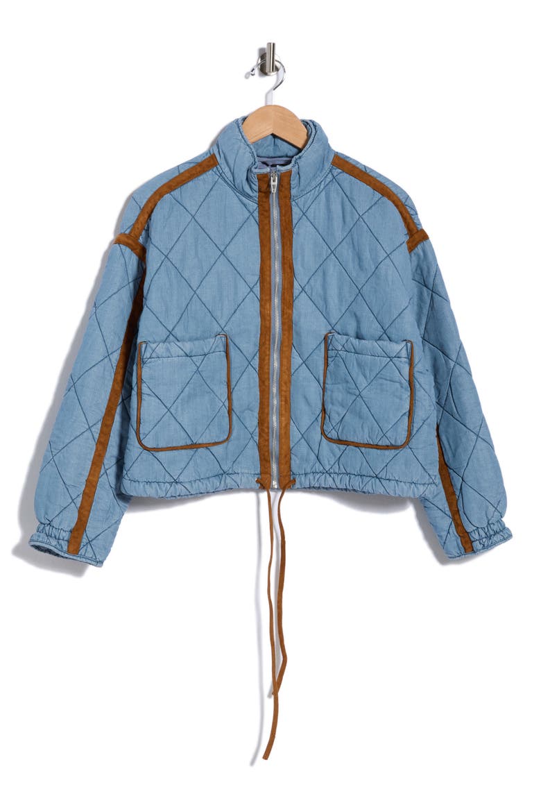 Quilted Denim Bomber Jacket, Alternate, color, RUSTIC RIDGE