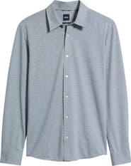 BOSS Roan Slim Fit Performance Button-Up Shirt