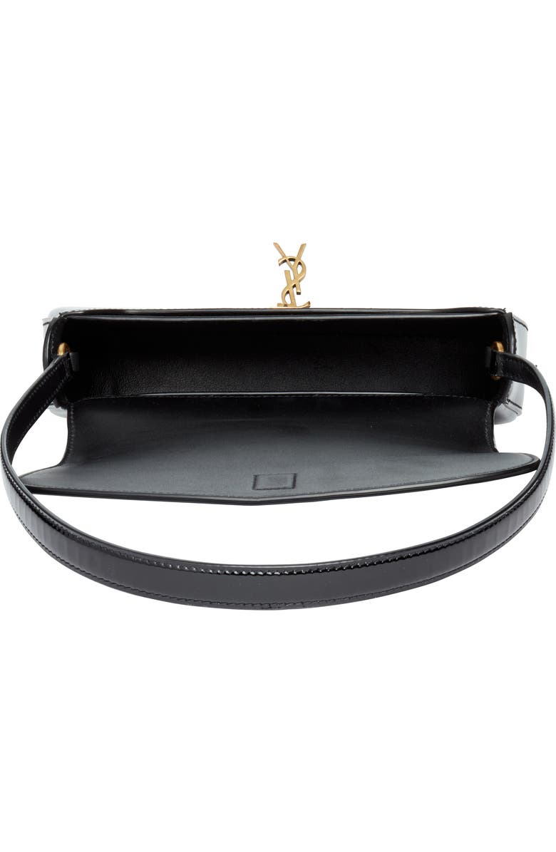 Saint Laurent Mini Voltaire Leather Shoulder Bag, Alternate, color, 1000 Noir