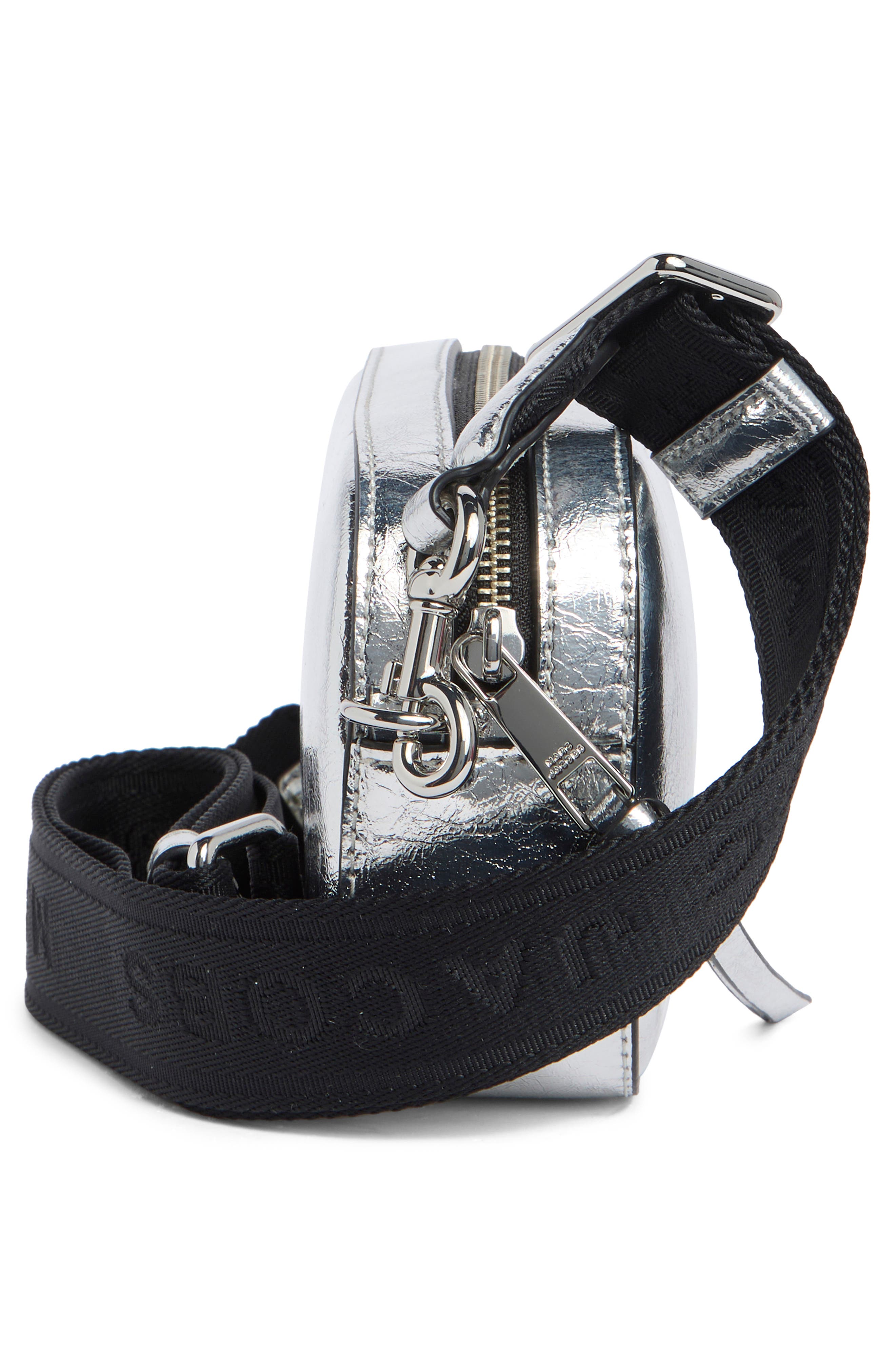 Metallic Camera Crossbody Bag, Alternate, color, SILVER